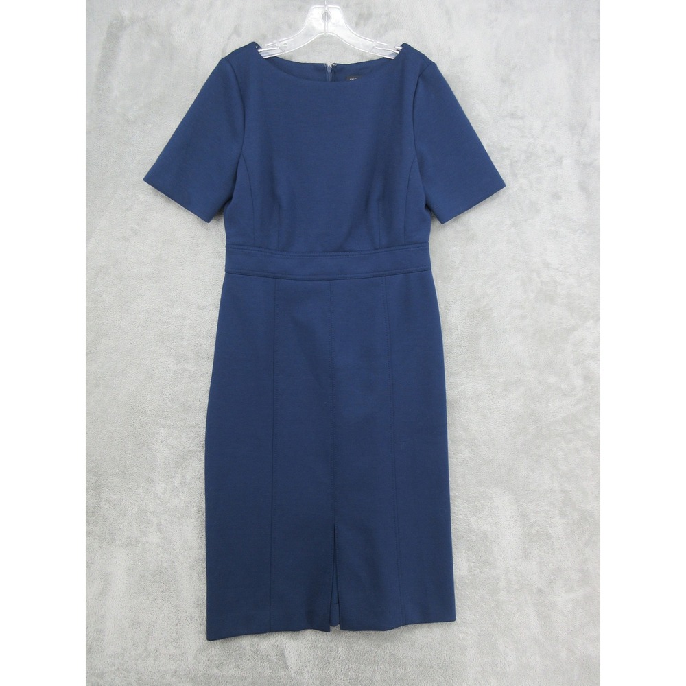 Ann Taylor Dress Womens Size 8 Sheath Midi Front Slit Office Career Minimalist